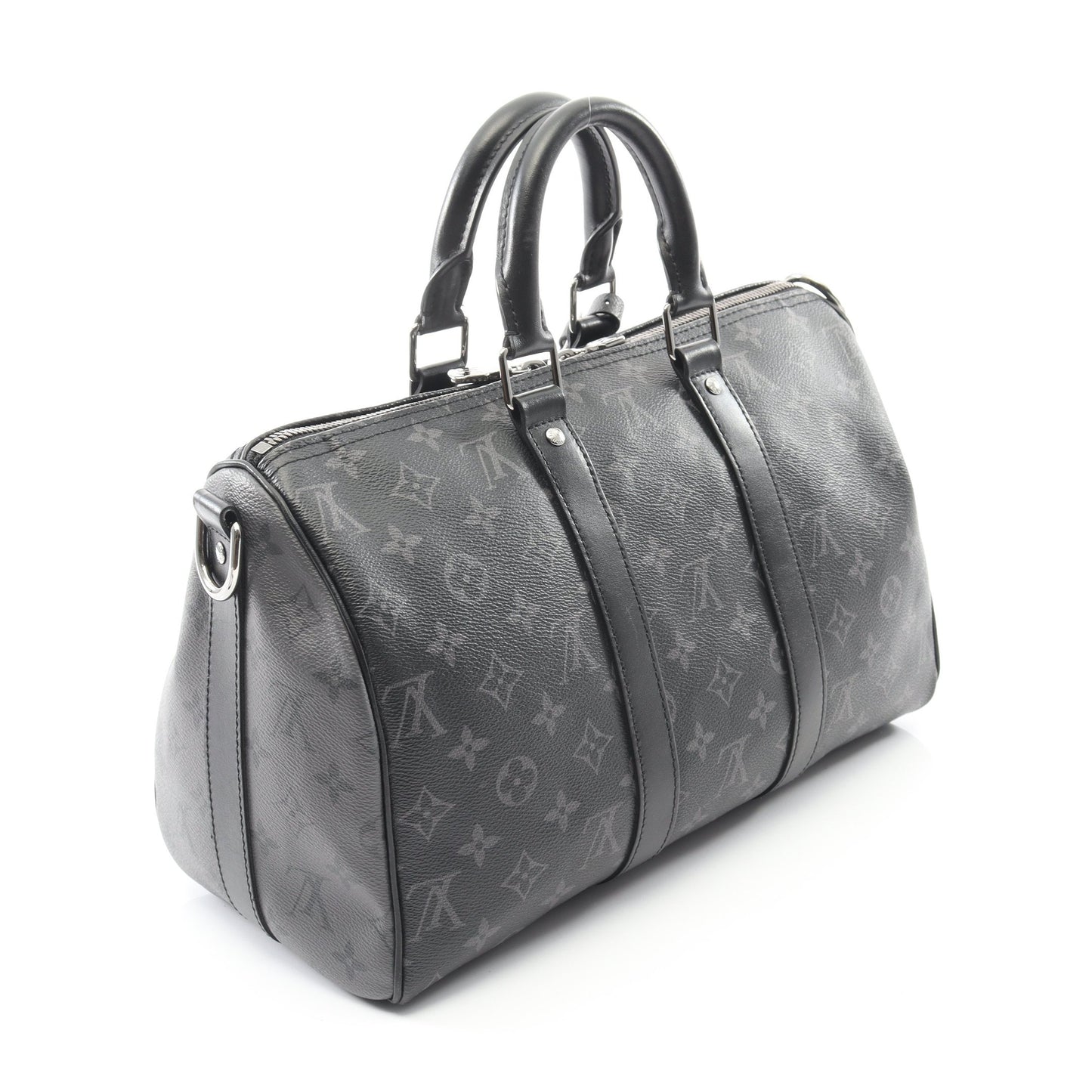 キーポル バンドリエール35 モノグラムエクリプス ハンドバッグ PVC レザー ブラック 2WAY ルイヴィトン バッグ LOUIS VUITTON