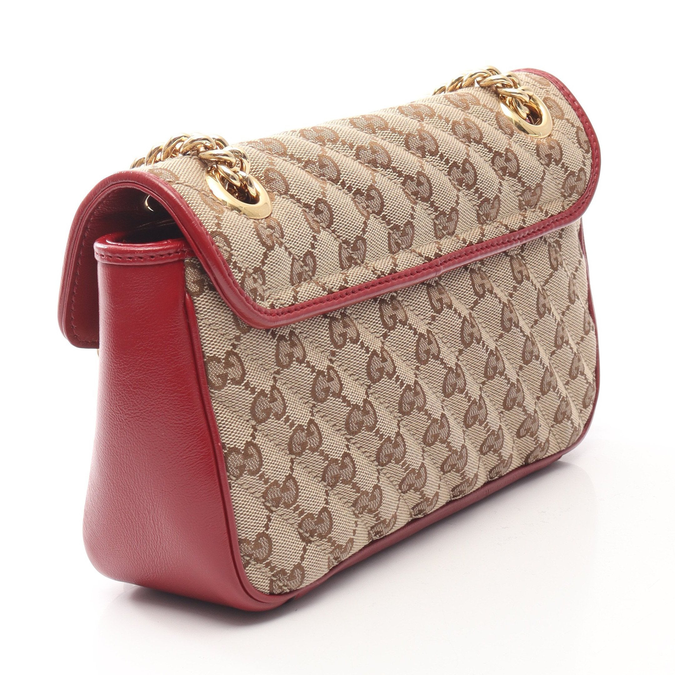 GGマーモント キルティング スモール GGキャンバス チェーンショルダー