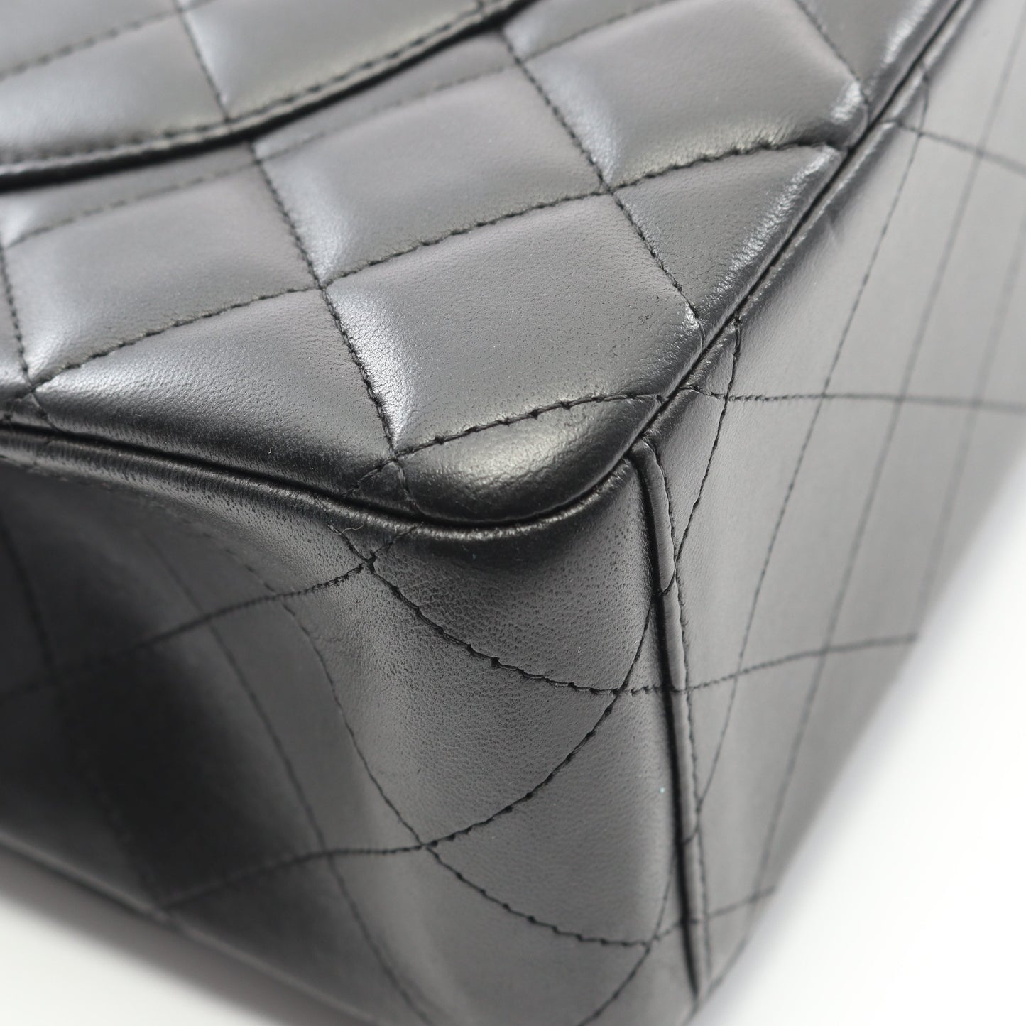 デカマトラッセ34 Wフラップ Wチェーンショルダーバッグ ラムスキン ブラック シルバー金具 シャネル バッグ CHANEL