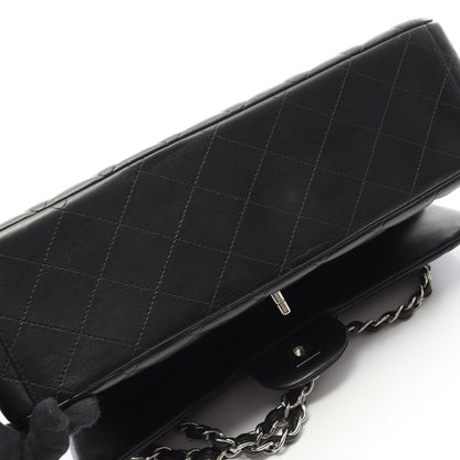デカマトラッセ34 Wフラップ Wチェーンショルダーバッグ ラムスキン ブラック シルバー金具 シャネル バッグ CHANEL