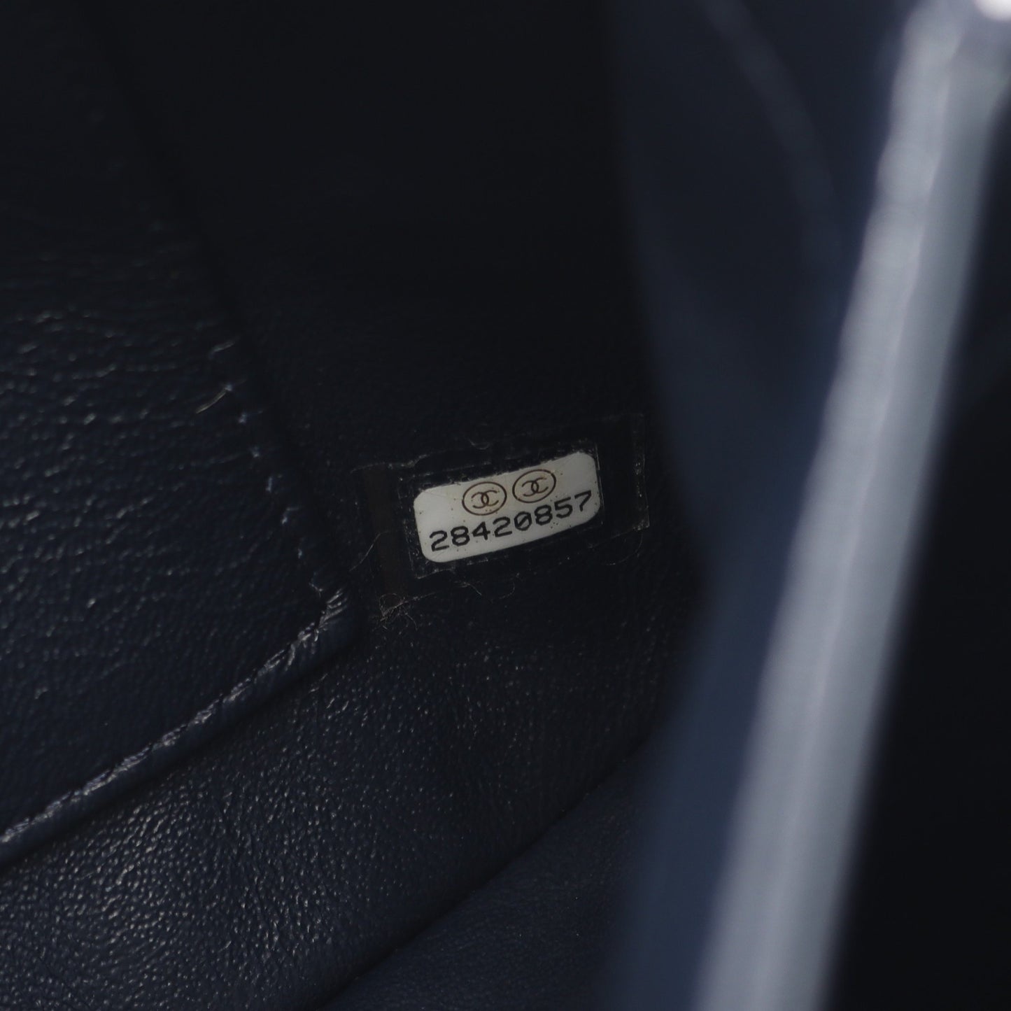 トレンディCC トップハンドル ハンドバッグ ラムスキン ダークネイビー ゴールド金具 2WAY シャネル バッグ CHANEL