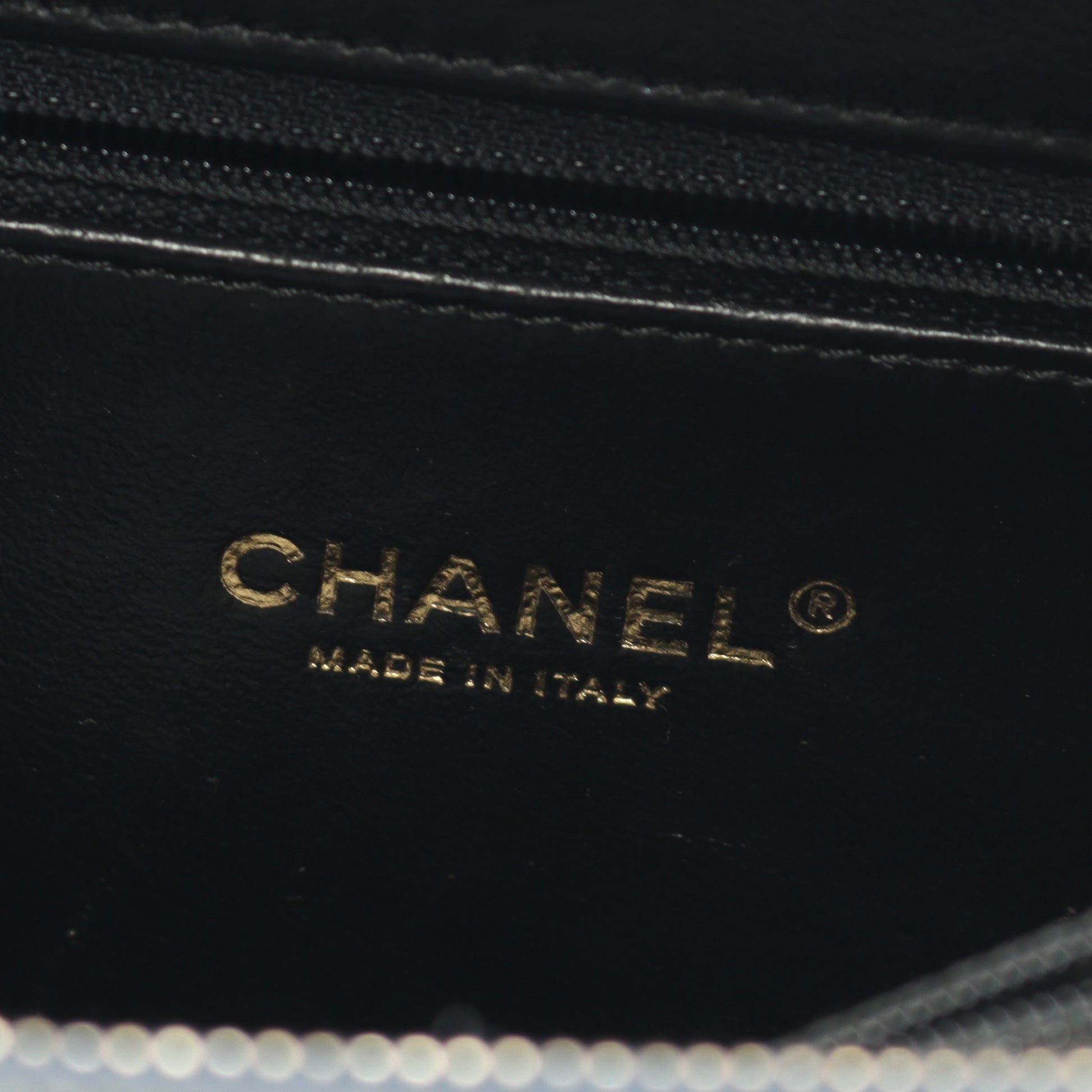 CCフィグリー バニティバッグ チェーンショルダーバッグ キャビアスキン ネイビー ブラック ゴールド金具 2WAY シャネル バッグ CHANEL