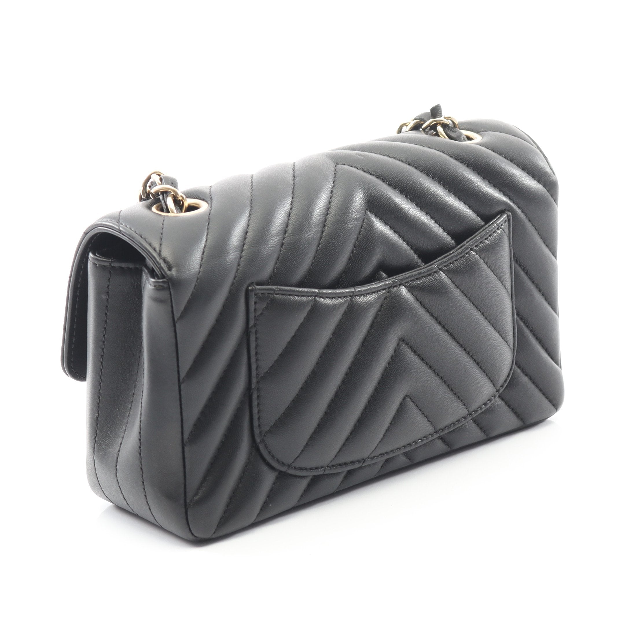 ミニマトラッセ20 Vステッチ シェブロン チェーンショルダーバッグ