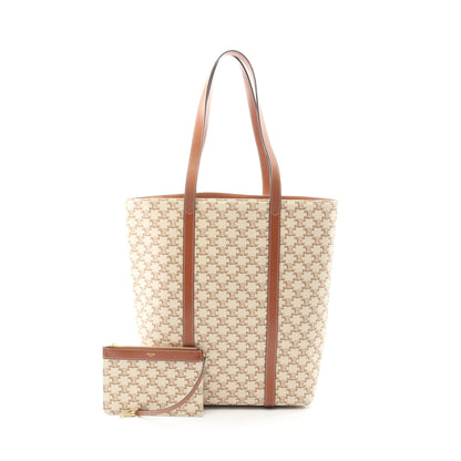 ミュージアムバッグ トリオンフ ショルダーバッグ トートバッグ キャンバス レザー ベージュ ブラウン セリーヌ バッグ CELINE