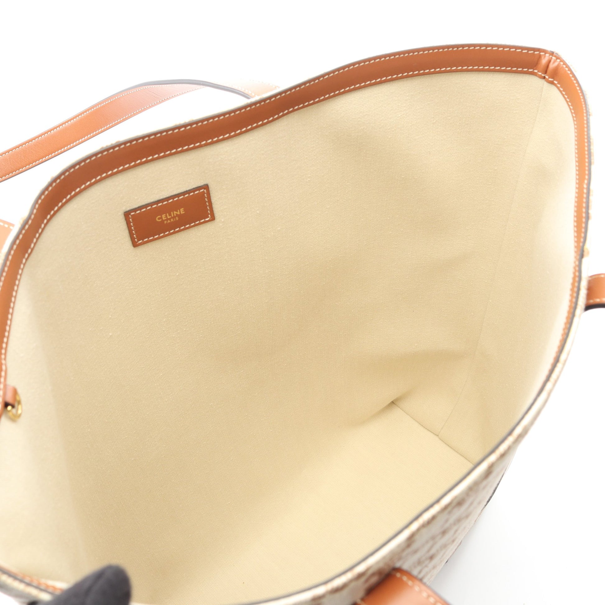 ミュージアムバッグ トリオンフ ショルダーバッグ トートバッグ キャンバス レザー ベージュ ブラウン セリーヌ バッグ CELINE