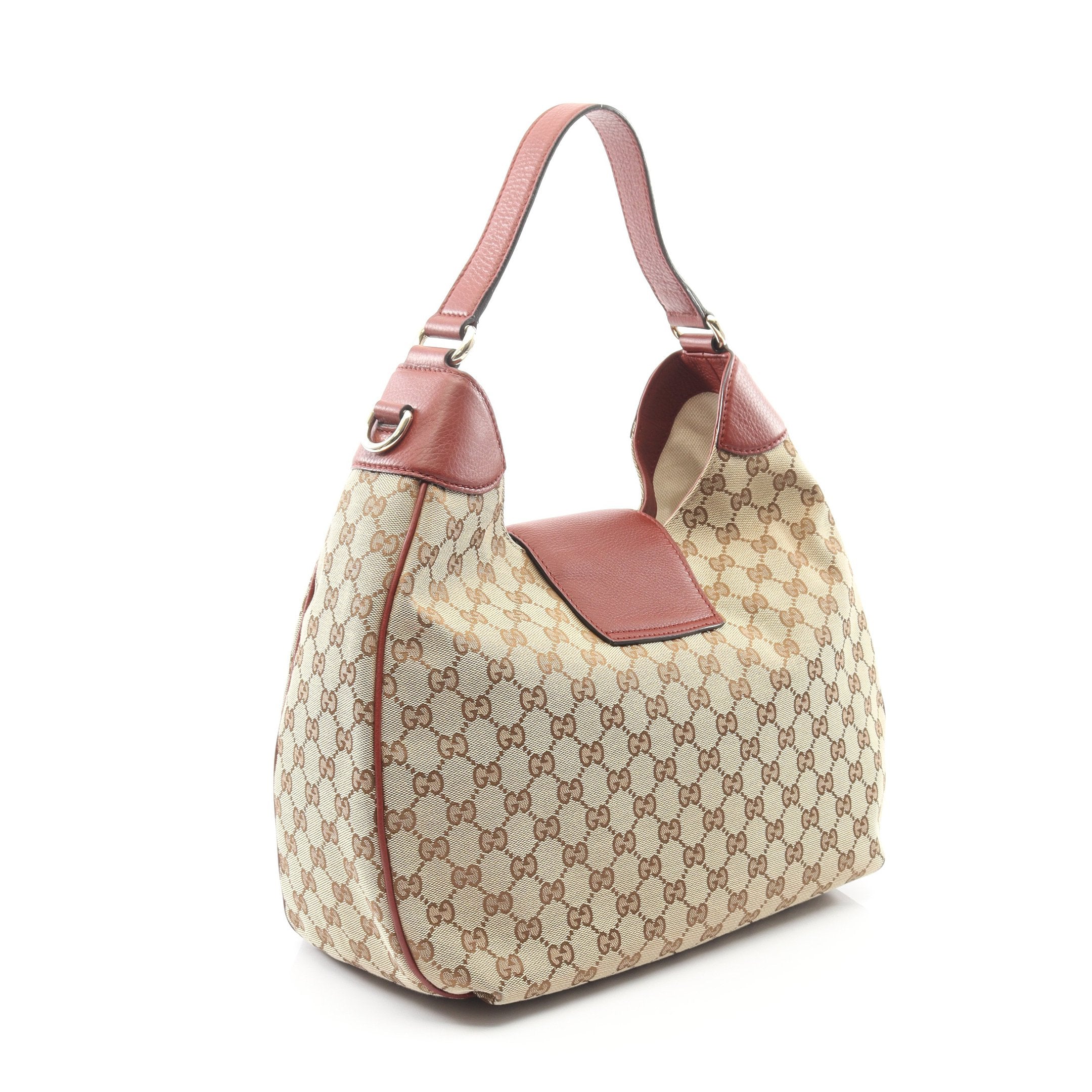 GGキャンバス ワンショルダーバッグ キャンバス レザー ベージュ