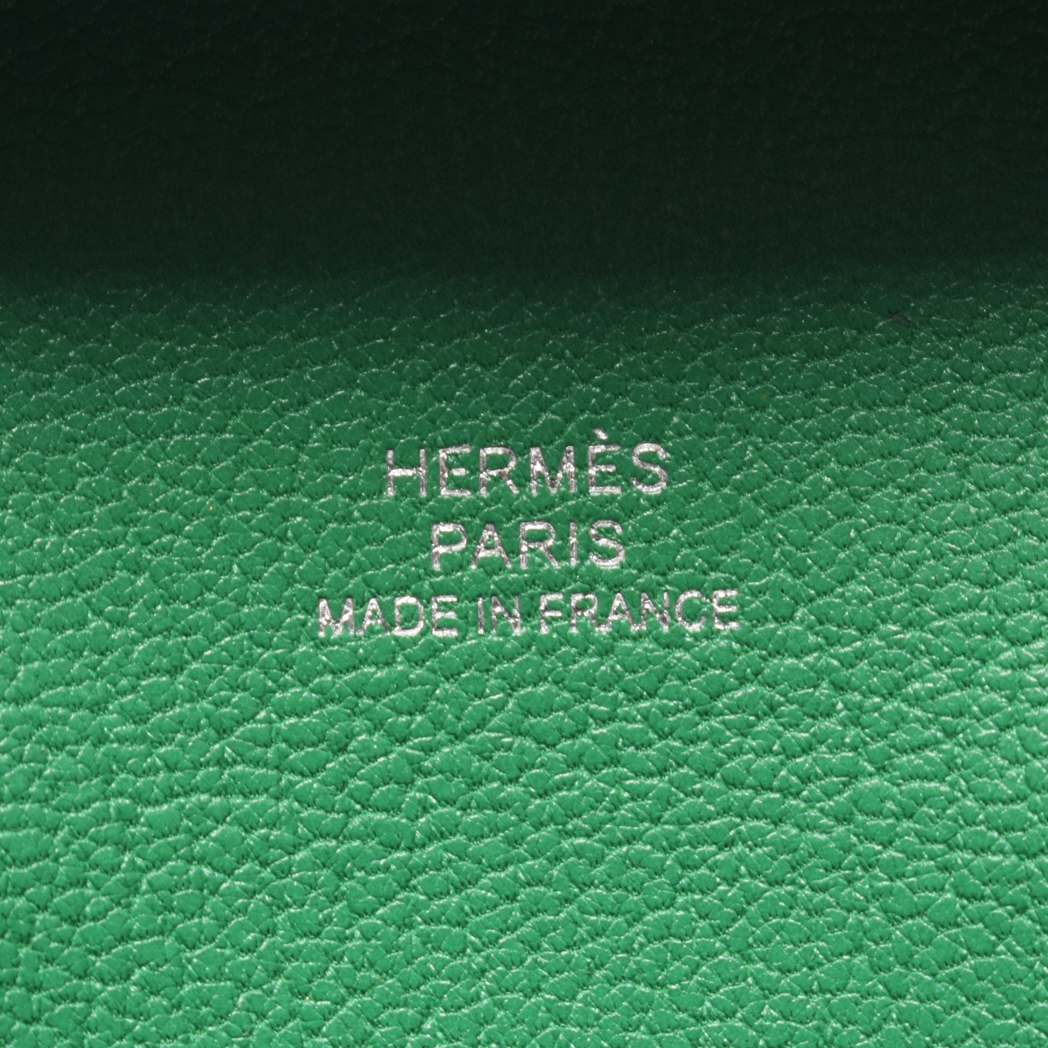 バスティア バンブー コインケース シェーブル グリーン シルバー金具