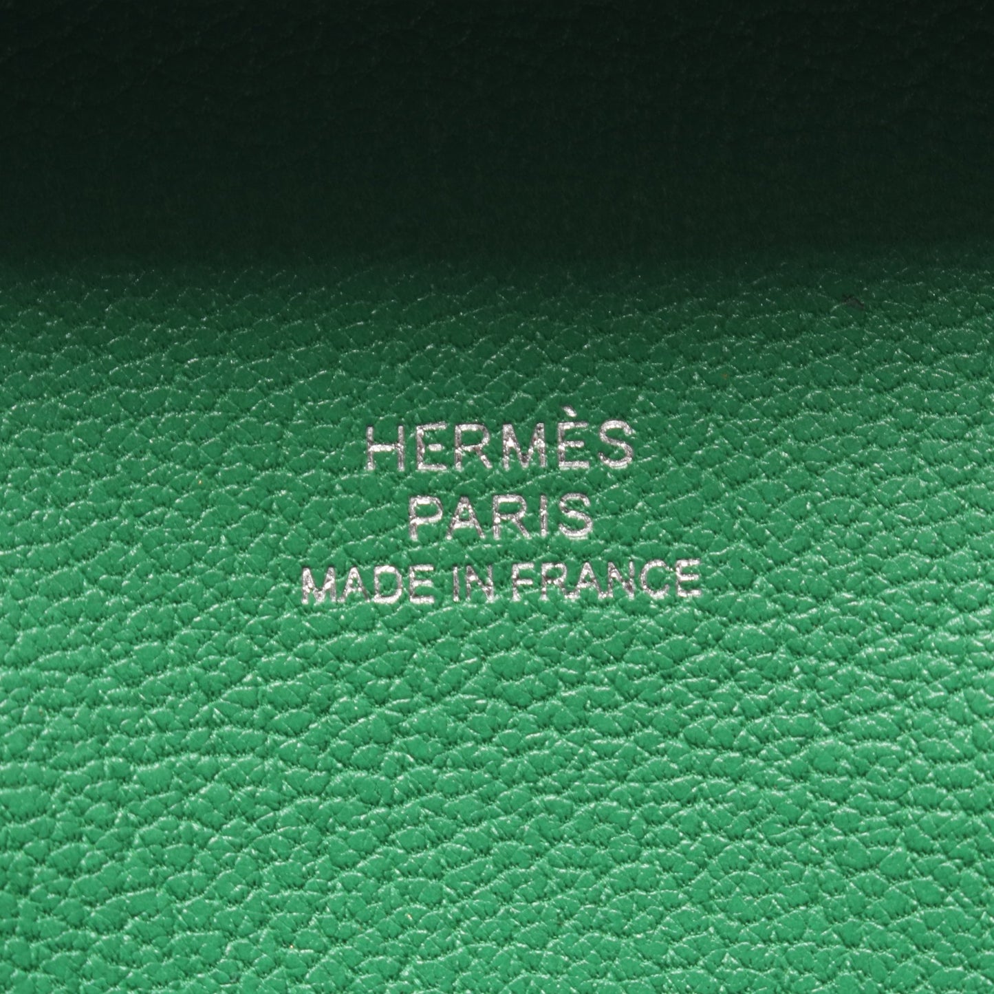 バスティア バンブー コインケース シェーブル グリーン シルバー金具 W刻印 エルメス 財布・小物 HERMES