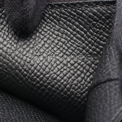 ベアンコンパクト 二つ折り財布 ヴォーエプソン ブラック シルバー金具 W刻印 エルメス 財布・小物 HERMES