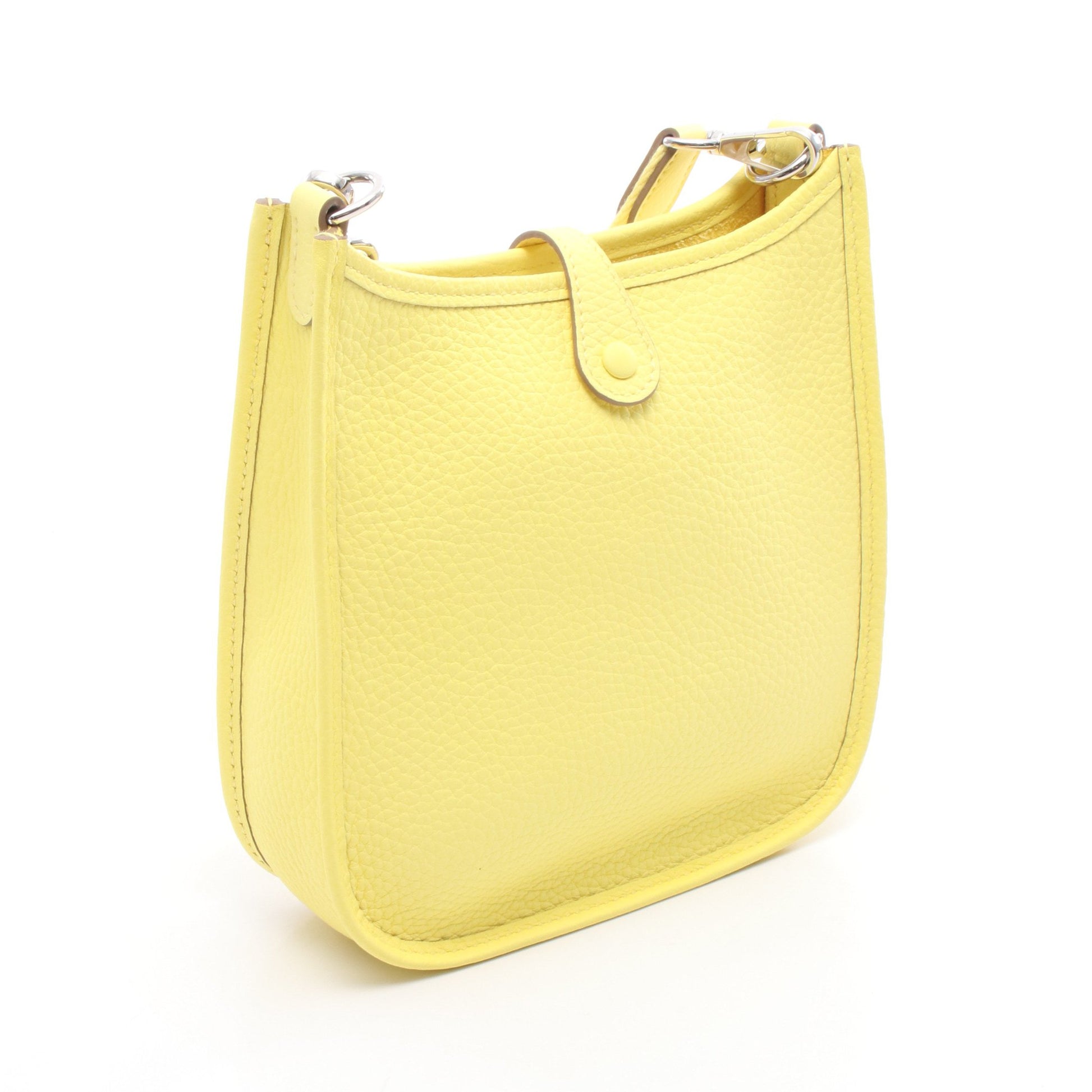 エヴリンTPM ライム ショルダーバッグ トリヨンクレマンス イエロー シルバー金具 W刻印 エルメス バッグ HERMES