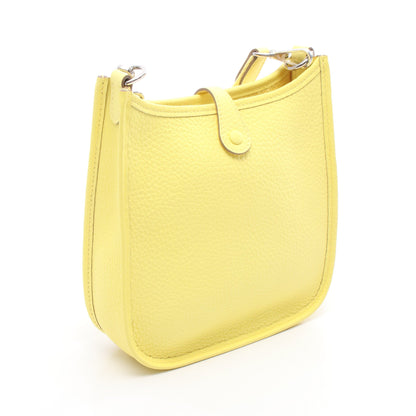 エヴリンTPM ライム ショルダーバッグ トリヨンクレマンス イエロー シルバー金具 W刻印 エルメス バッグ HERMES