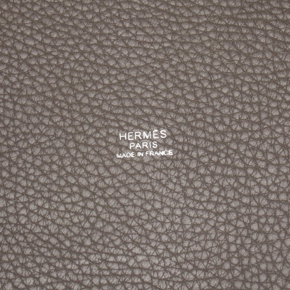 ピコタンロックMM エタン ハンドバッグ トリヨンクレマンス グレー シルバー金具 C刻印 エルメス バッグ HERMES