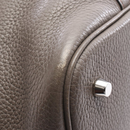 ピコタンロックMM エタン ハンドバッグ トリヨンクレマンス グレー シルバー金具 C刻印 エルメス バッグ HERMES