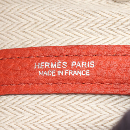 ガーデンパーティTPM ハンドバッグ トートバッグ ネゴンダ オレンジブラウン シルバー金具 U刻印 エルメス バッグ HERMES