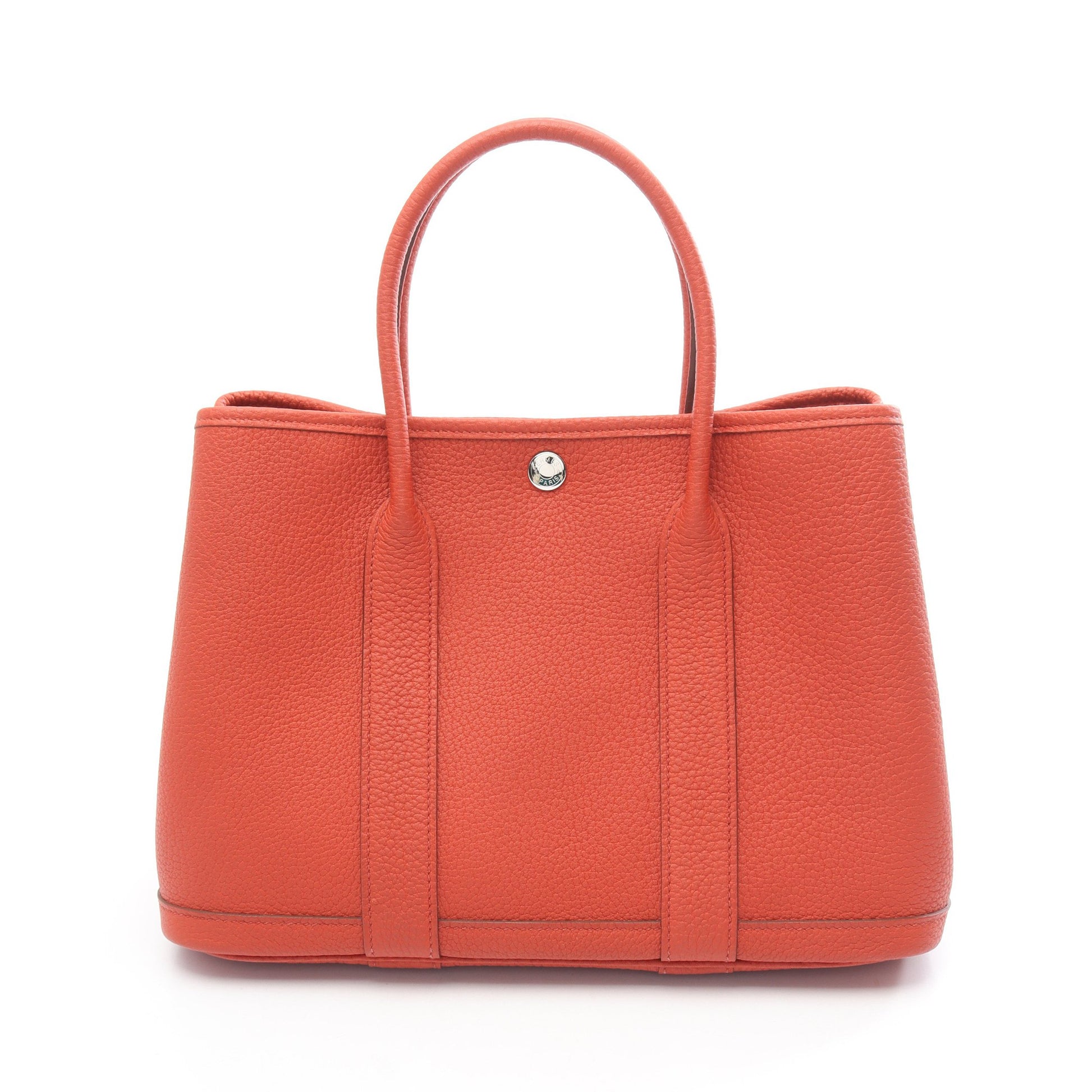 ガーデンパーティTPM ハンドバッグ トートバッグ ネゴンダ オレンジブラウン シルバー金具 U刻印 エルメス バッグ HERMES
