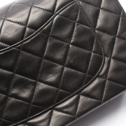 マトラッセ Wフラップ Wチェーンショルダーバッグ ラムスキン ブラック ゴールド金具 シャネル バッグ CHANEL