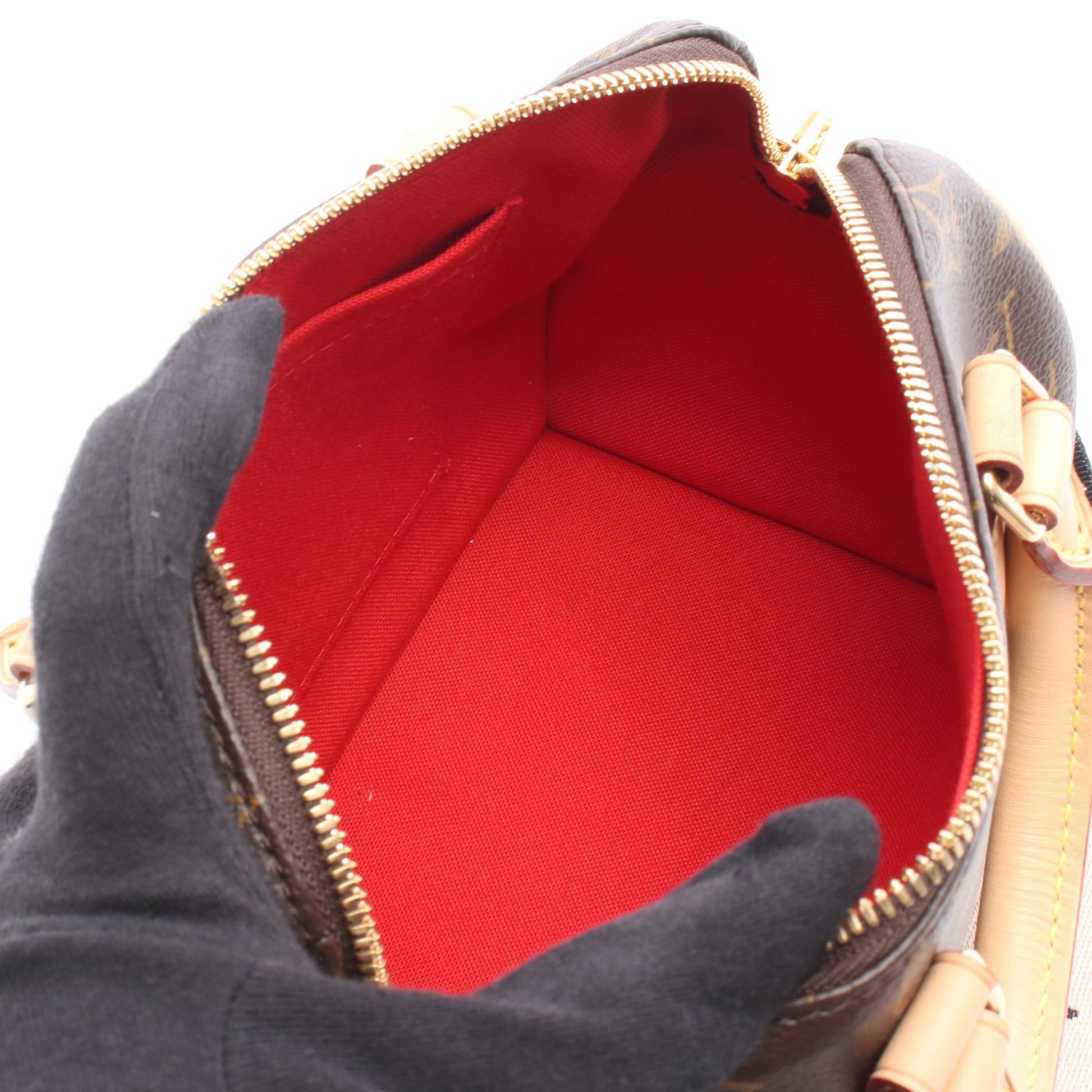 スピーディ バンドリエール20 モノグラム ハンドバッグ PVC レザー ブラウン 2WAY ルイヴィトン バッグ LOUIS VUITTON