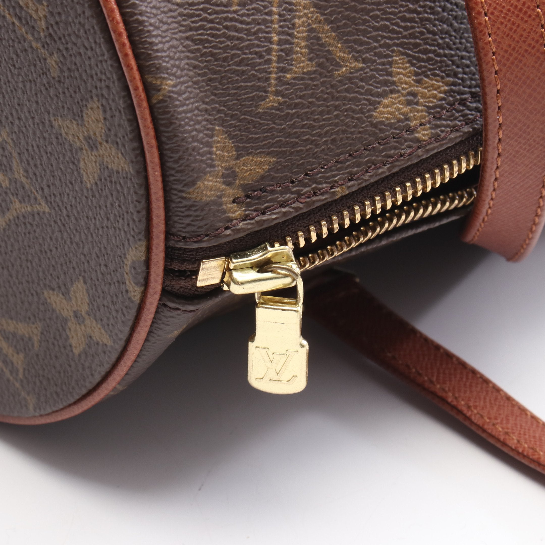 パピヨン30 モノグラム 旧型 ハンドバッグ PVC レザー ブラウン ルイ