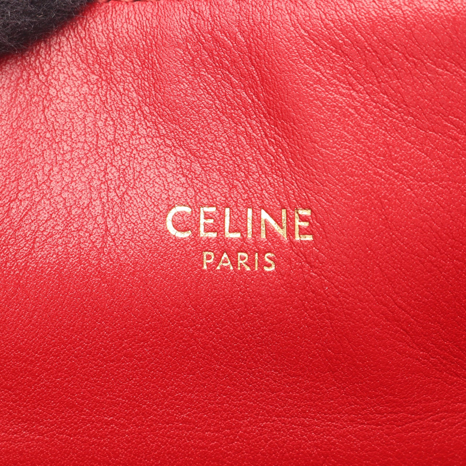 Cチャーム スモール バックパック リュックサック レザー レッド セリーヌ バッグ CELINE