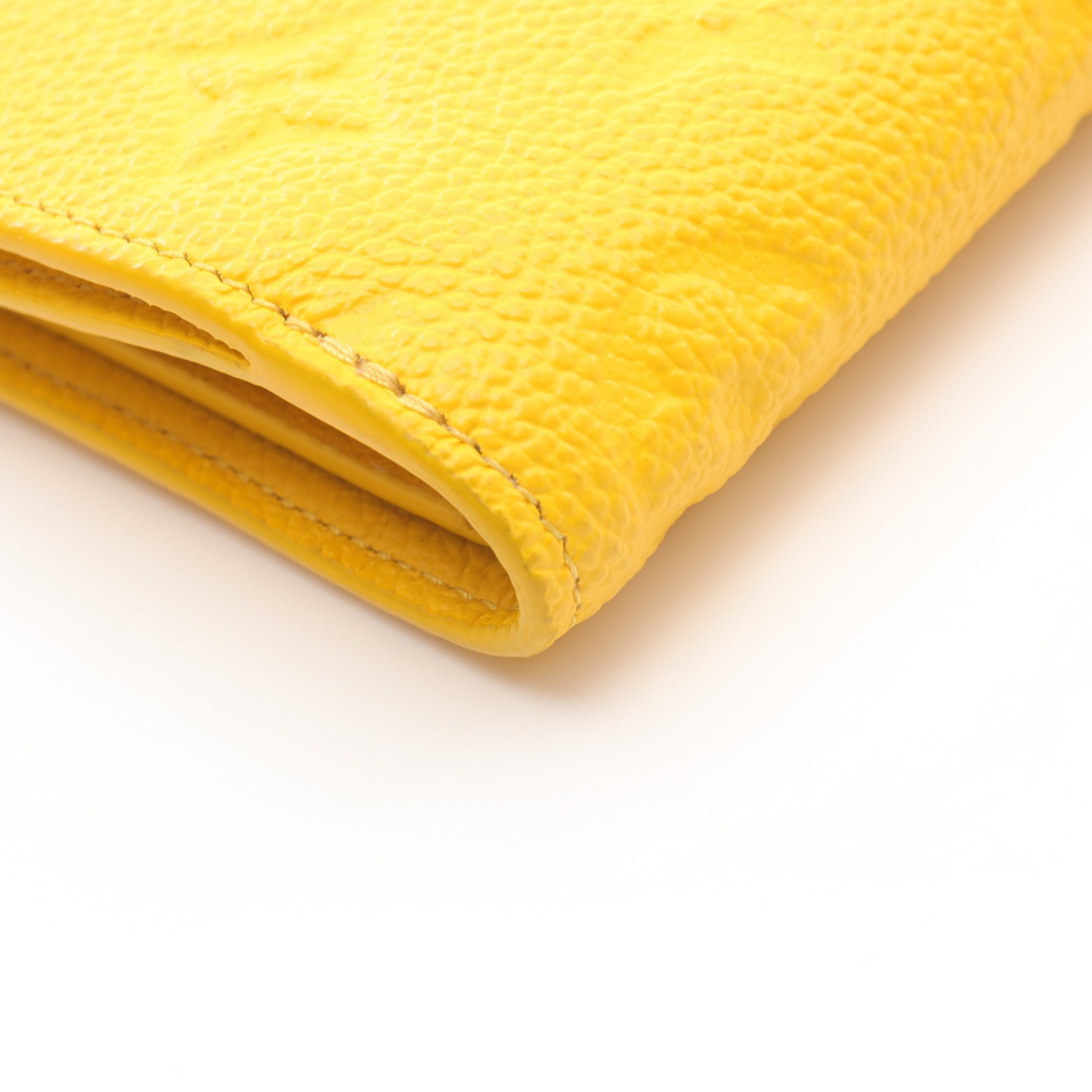 ポルトフォイユ リサ モノグラムアンプラント ギンコイエロー 二つ折り