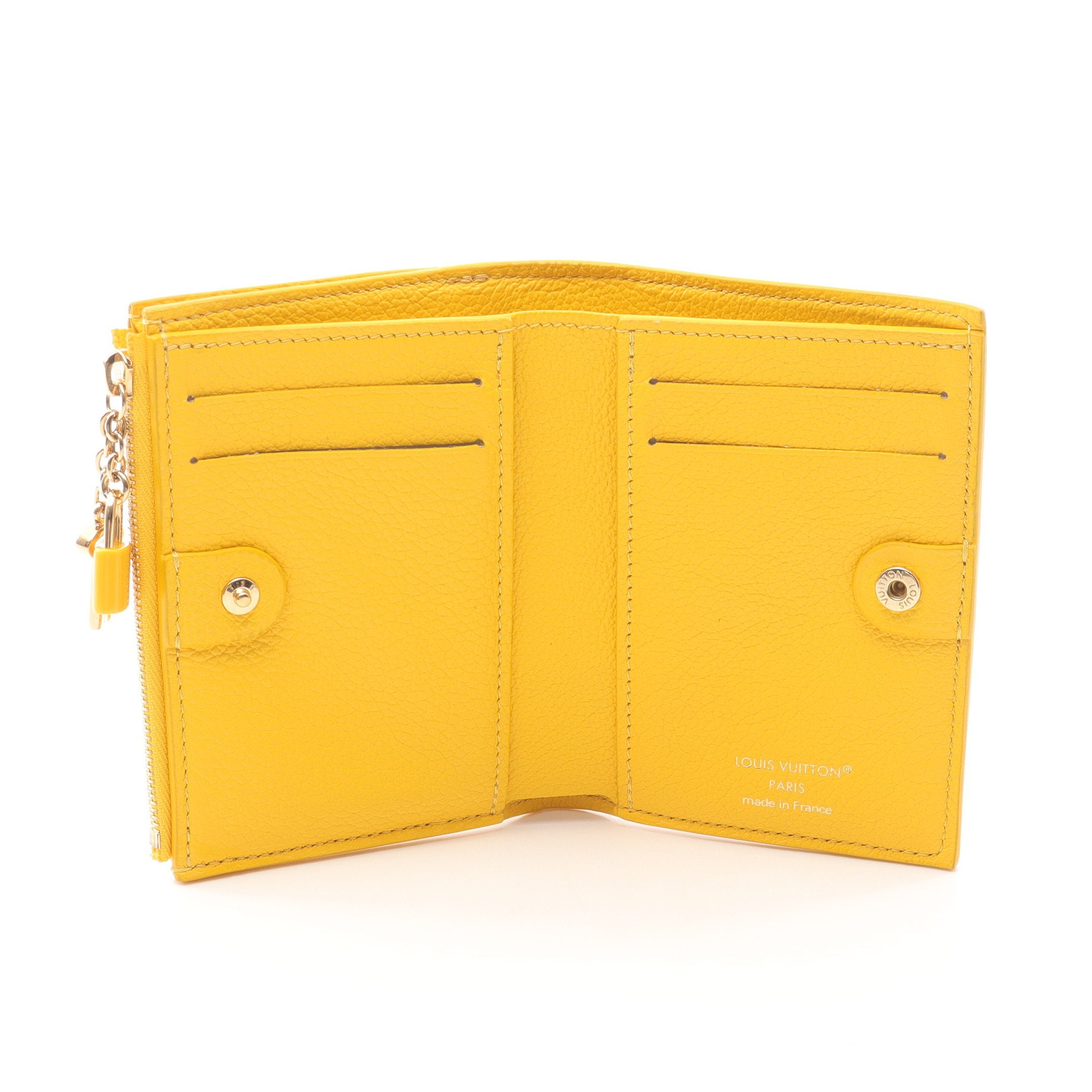 ポルトフォイユ リサ モノグラムアンプラント ギンコイエロー 二つ折り