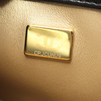 マトラッセ チェーンショルダーバッグ ラムスキン ブラック ゴールド金具 シャネル バッグ CHANEL