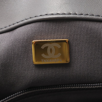 19 ディズヌフ マトラッセ チェーンショルダーバッグ ラムスキン グレー コンビ金具 2WAY シャネル バッグ CHANEL