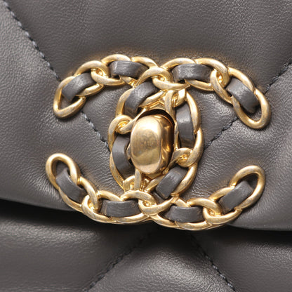19 ディズヌフ マトラッセ チェーンショルダーバッグ ラムスキン グレー コンビ金具 2WAY シャネル バッグ CHANEL