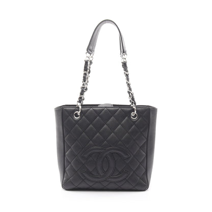 マトラッセ PST チェーンショルダーバッグ チェーントートバッグ キャビアスキン ブラック シルバー金具 シャネル バッグ CHANEL