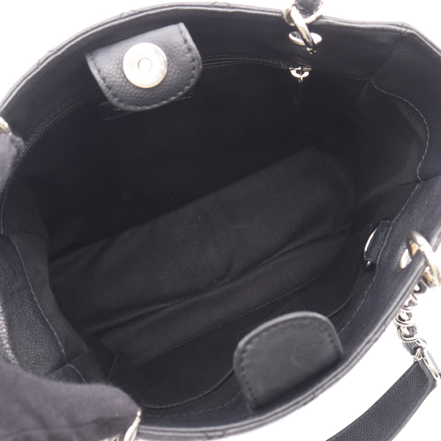 マトラッセ PST チェーンショルダーバッグ チェーントートバッグ キャビアスキン ブラック シルバー金具 シャネル バッグ CHANEL