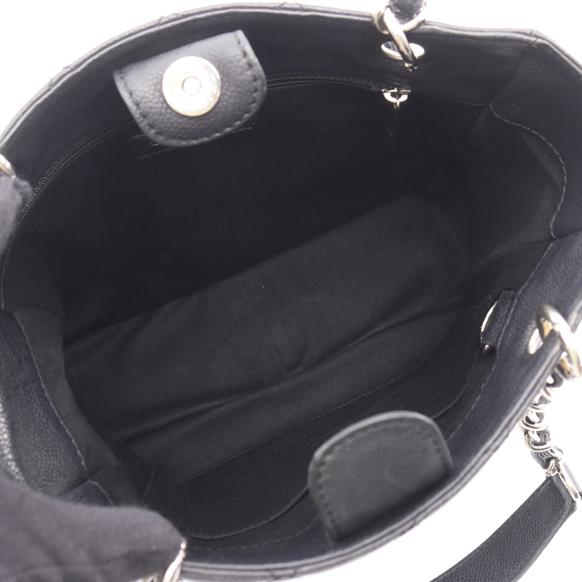 マトラッセ PST チェーンショルダーバッグ チェーントートバッグ キャビアスキン ブラック シルバー金具 シャネル バッグ CHANEL