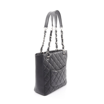マトラッセ PST チェーンショルダーバッグ チェーントートバッグ キャビアスキン ブラック シルバー金具 シャネル バッグ CHANEL