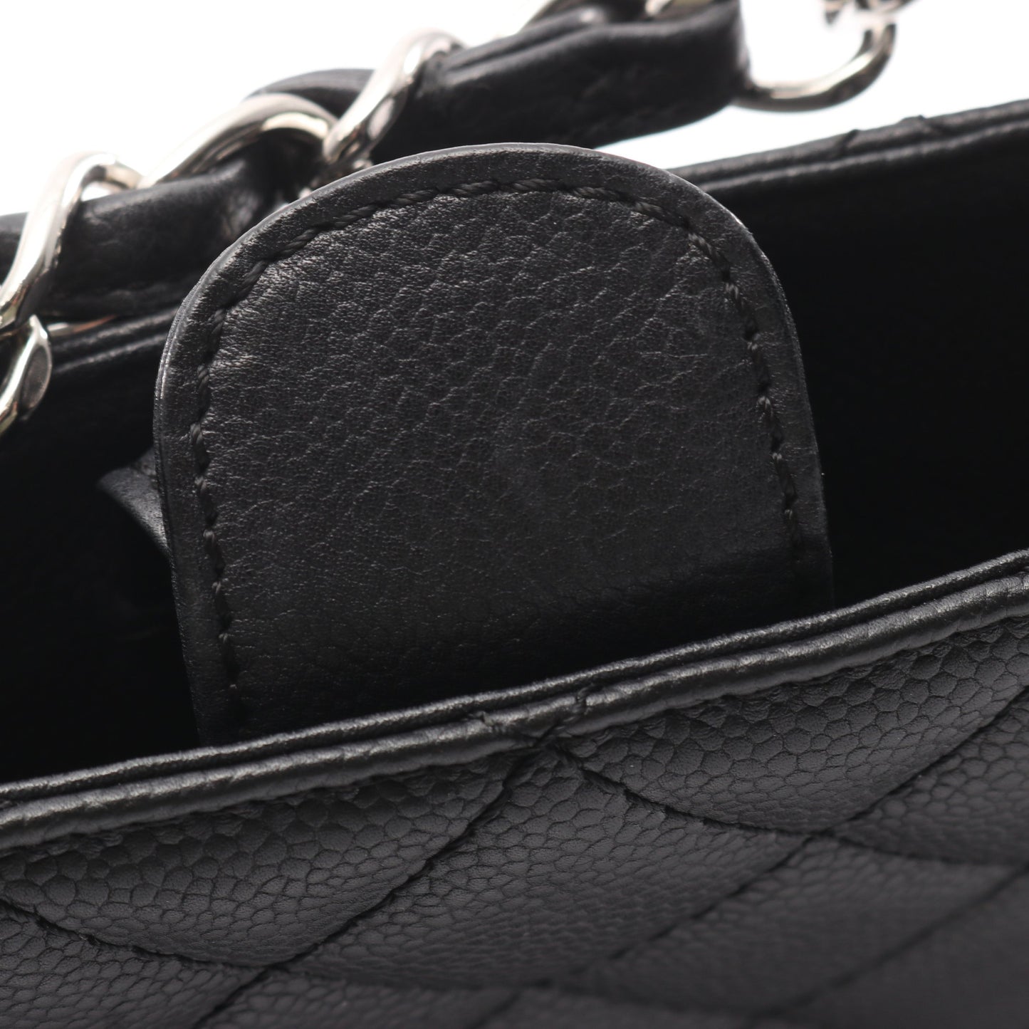 マトラッセ PST チェーンショルダーバッグ チェーントートバッグ キャビアスキン ブラック シルバー金具 シャネル バッグ CHANEL