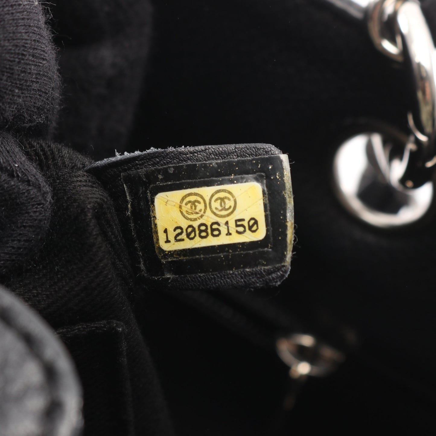マトラッセ PST チェーンショルダーバッグ チェーントートバッグ キャビアスキン ブラック シルバー金具 シャネル バッグ CHANEL