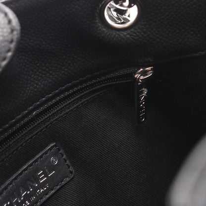 マトラッセ PST チェーンショルダーバッグ チェーントートバッグ キャビアスキン ブラック シルバー金具 シャネル バッグ CHANEL