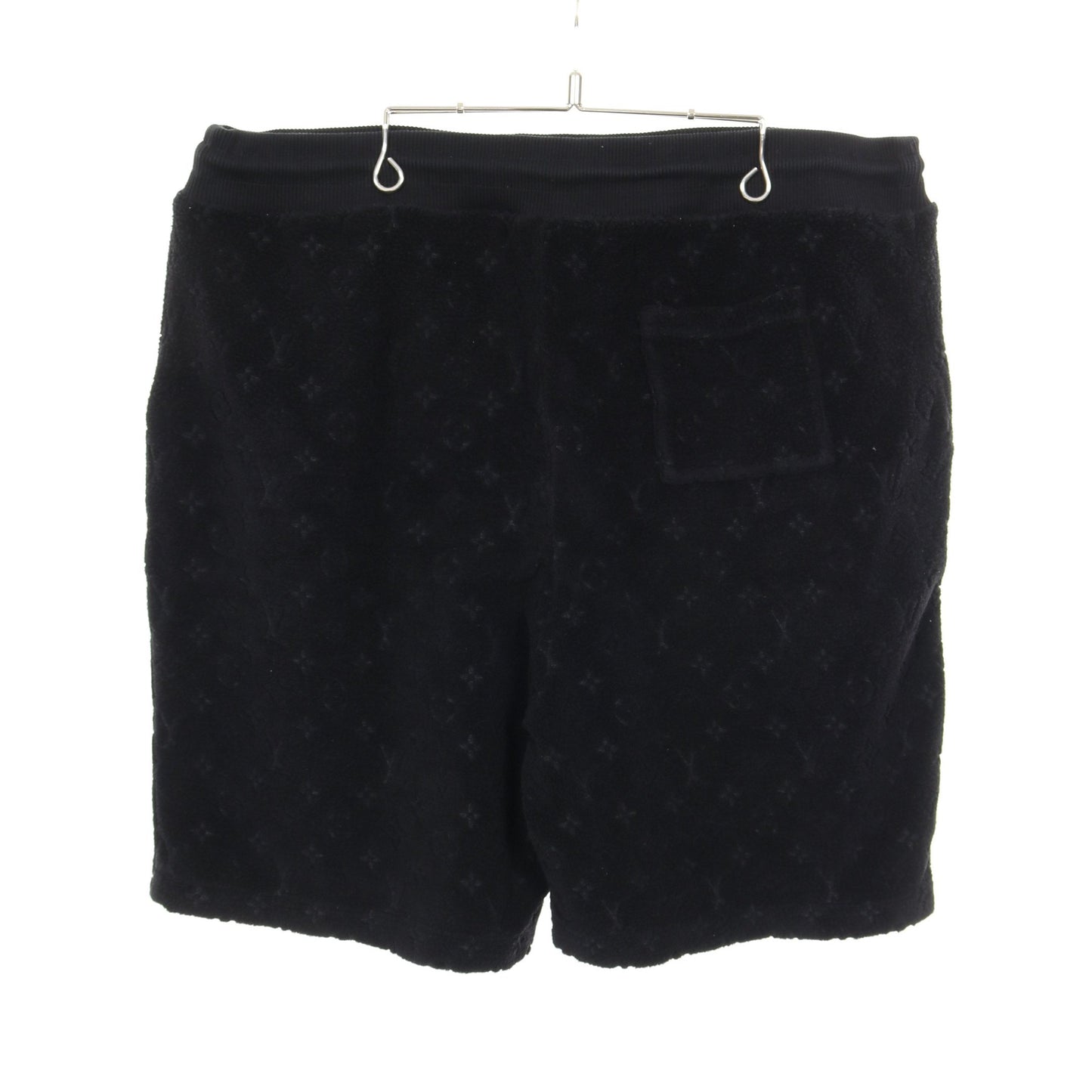 モノグラム ショート パンツ パイル コットン ナイロン ブラック ルイ  