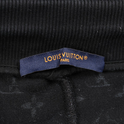 モノグラム ショート パンツ パイル コットン ナイロン ブラック ルイヴィトン ボトムス LOUIS VUITTON