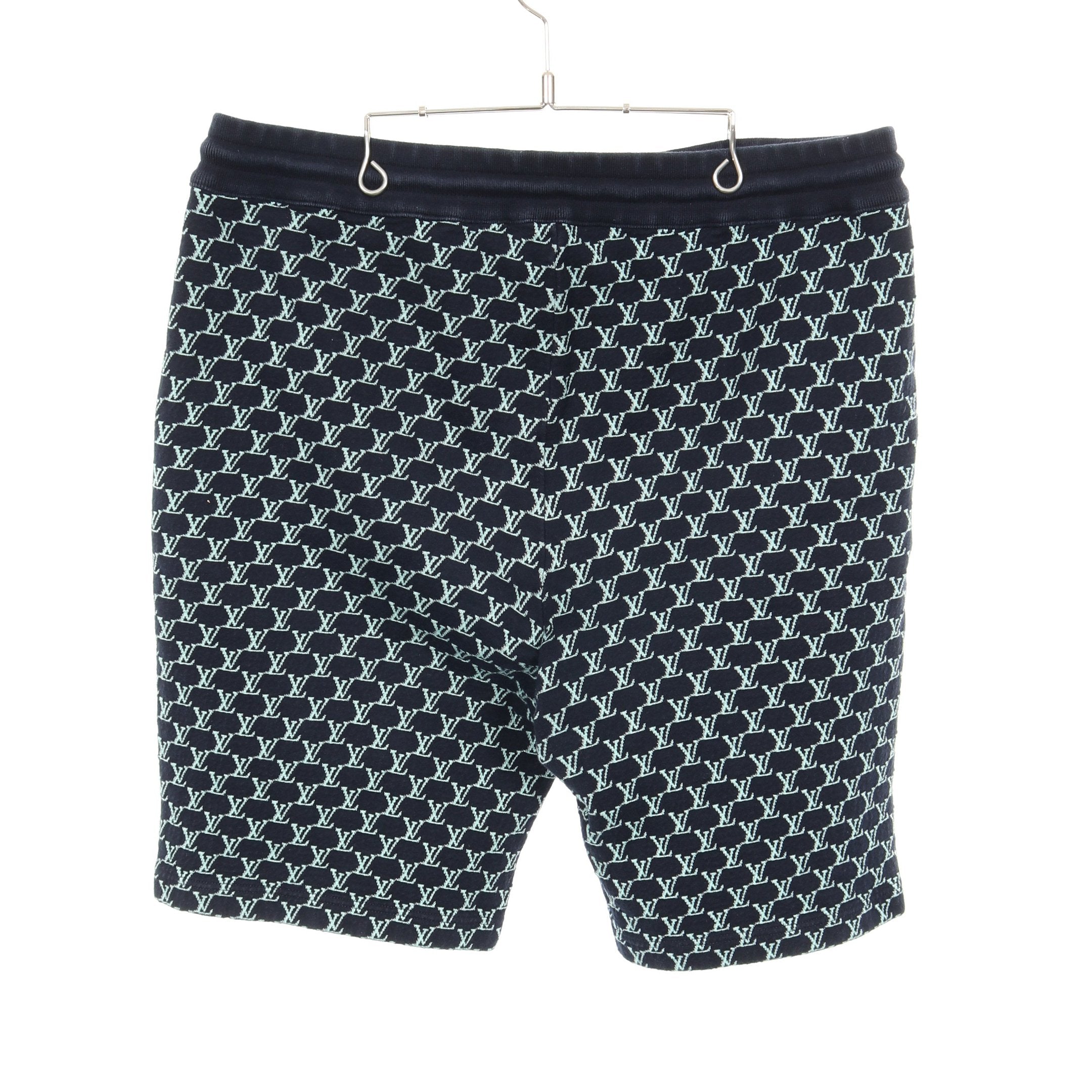 モノグラム ショート パンツ コットン ネイビー ライトブルー ルイ