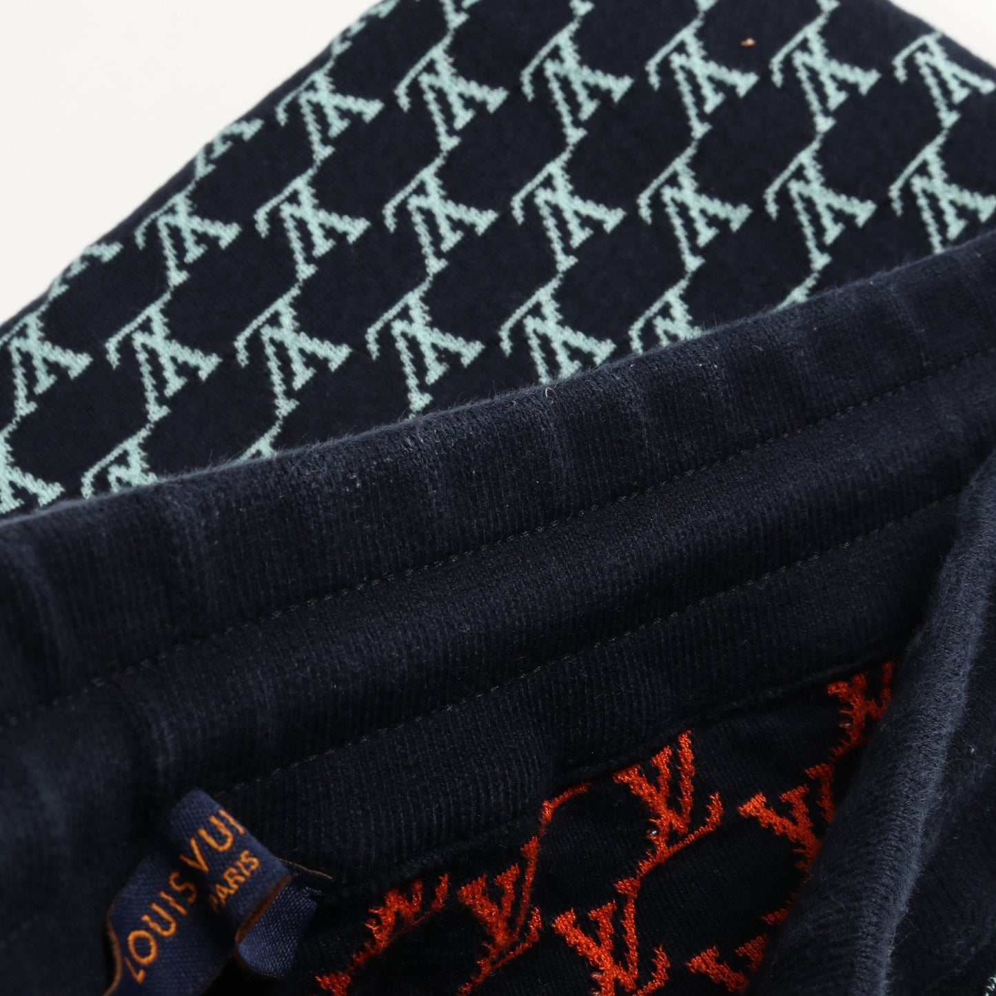 モノグラム ショート パンツ コットン ネイビー ライトブルー ルイヴィトン ボトムス LOUIS VUITTON