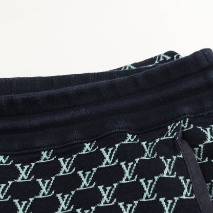 モノグラム ショート パンツ コットン ネイビー ライトブルー ルイヴィトン ボトムス LOUIS VUITTON