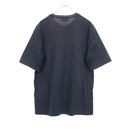 半袖Tシャツ レザーパッチ コットン ネイビー エルメス トップス HERMES
