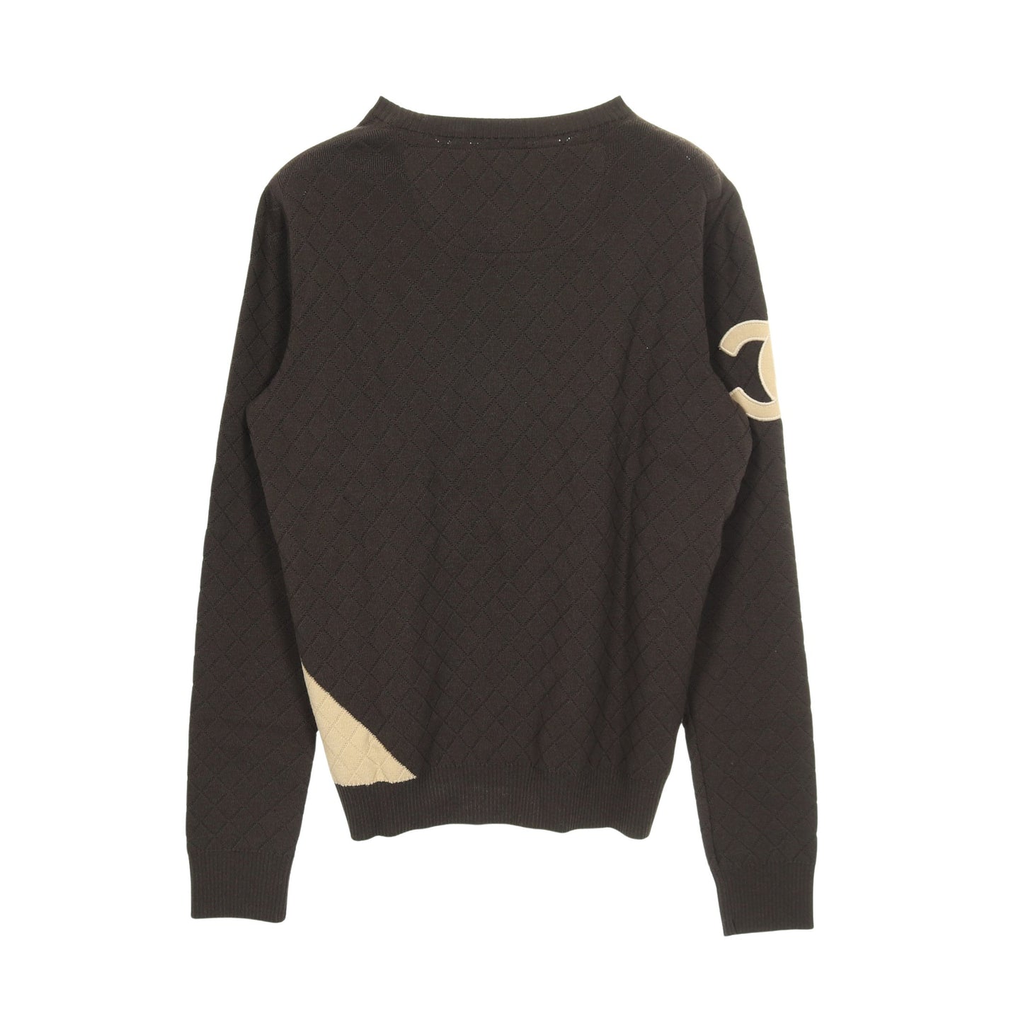 ココマーク ニット ウール ダークブラウン ベージュ シャネル トップス CHANEL