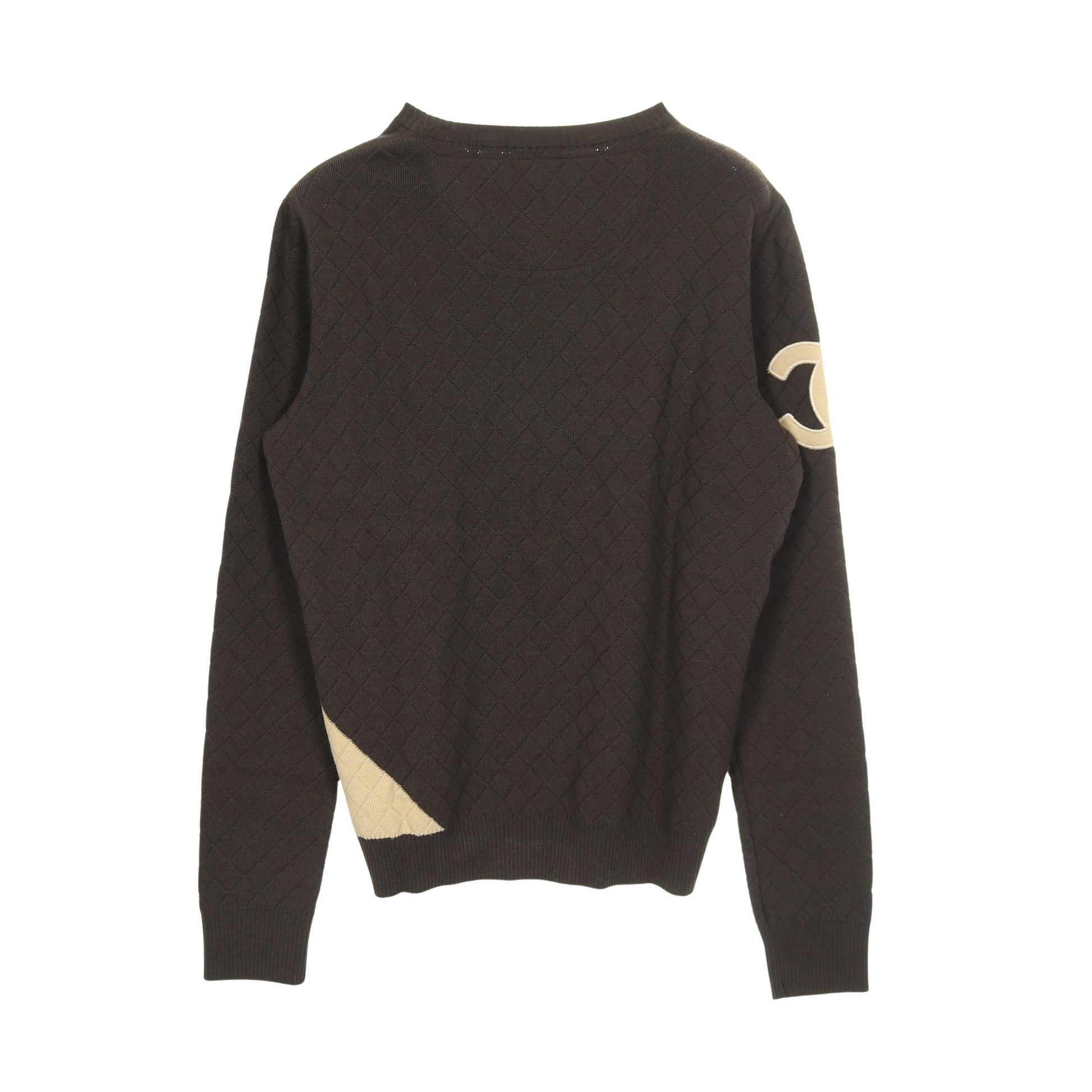 ココマーク ニット ウール ダークブラウン ベージュ シャネル トップス CHANEL