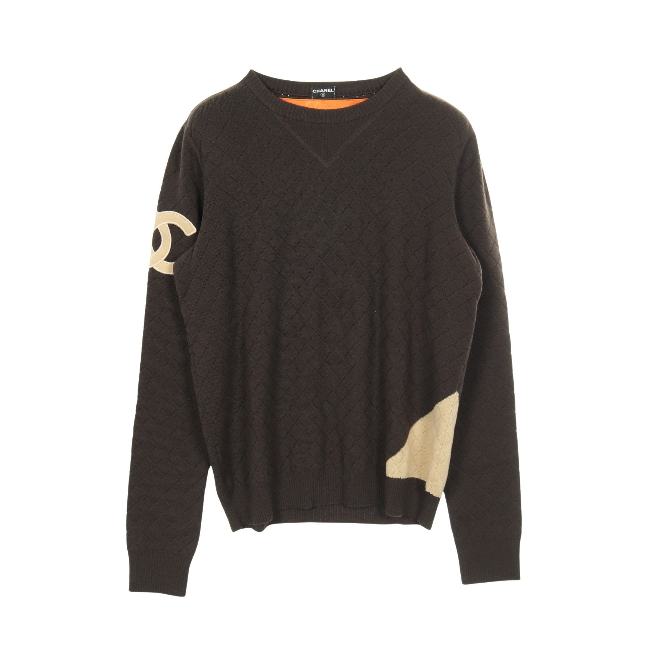 ココマーク ニット ウール ダークブラウン ベージュ シャネル – RECLO