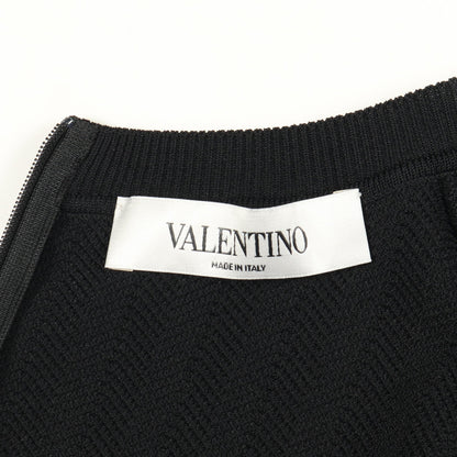 ニットワンピース 半袖 レーヨン ブラック ヴァレンティノ ワンピース VALENTINO