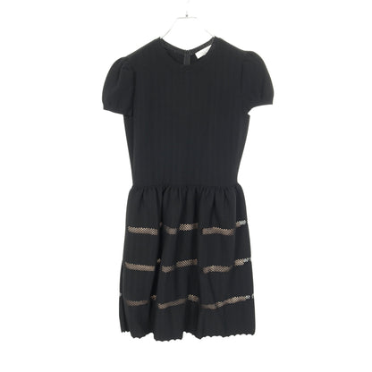 ニットワンピース 半袖 レーヨン ブラック ヴァレンティノ ワンピース VALENTINO