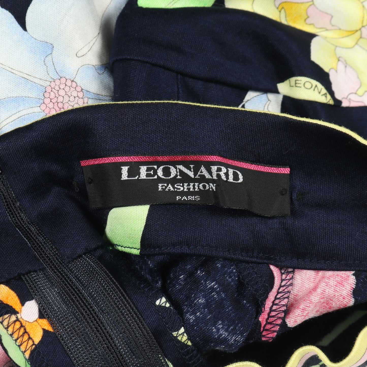 ブラウス 花柄 コットン ネイビー マルチカラー レオナールファッション トップス LEONARD FASHION