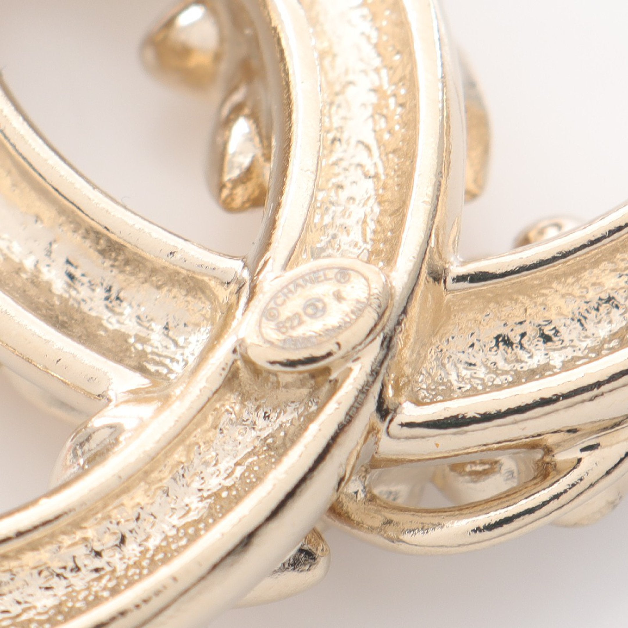 ココマーク ブローチ フラワー GP フェイクパール ラインストーン