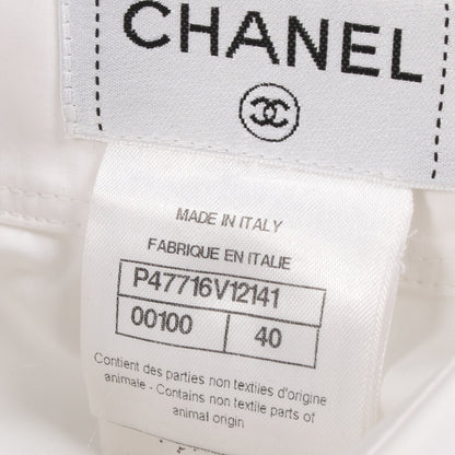 シャツ フリル ブラウス コットン ホワイト シャネル トップス CHANEL