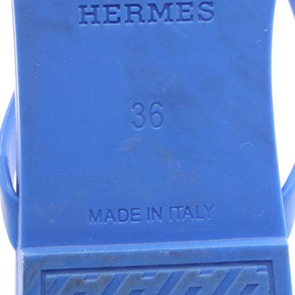 エジェリ シェーヌダンクル トングサンダル ラバー ブルー エルメス シューズ HERMES